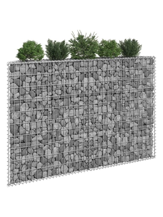 Gabions, augstā puķu kaste, cinkots tērauds, 150x20x100 cm