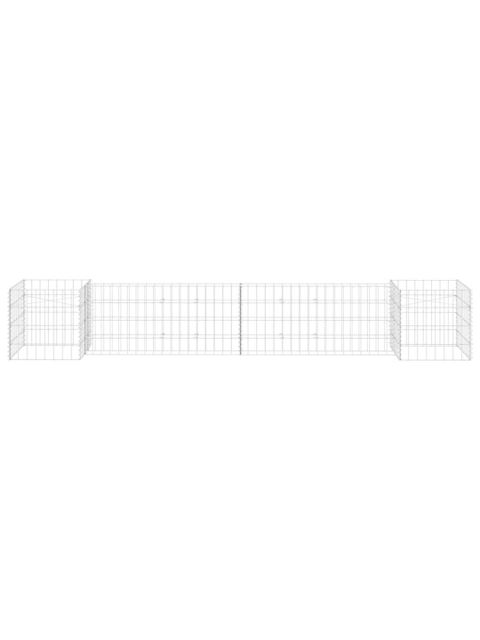 H-formas gabions, tērauda stieple, 260x40x40 cm