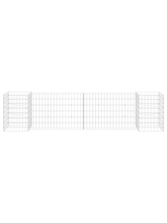 H-formas gabions, tērauda stieple, 260x40x60 cm