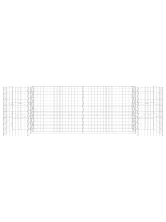 H-formas gabions, tērauda stieple, 260x40x80 cm