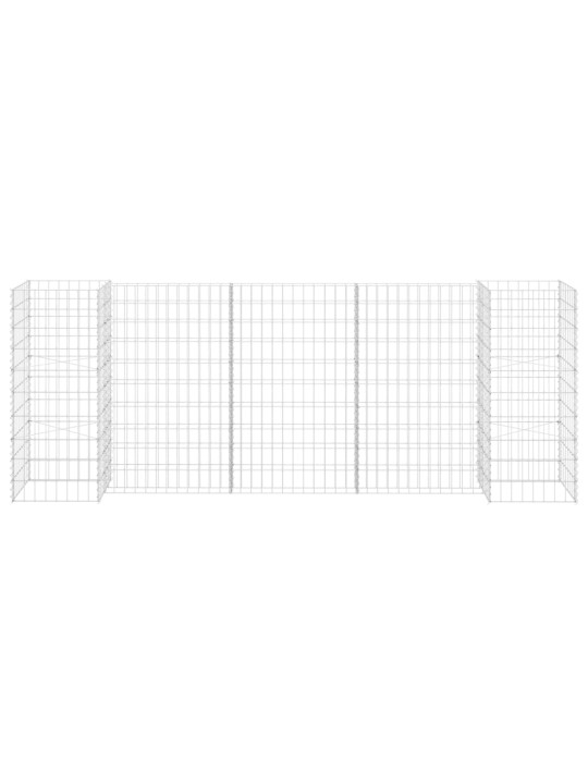 H-formas gabions, tērauda stieple, 260x40x100 cm