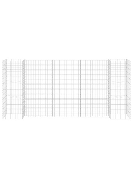 H-formas gabions, tērauda stieple, 260x40x120 cm