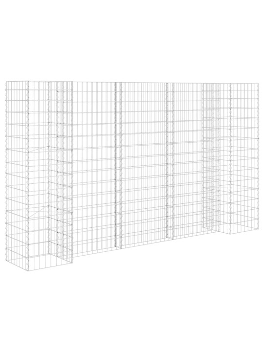 H-formas gabions, tērauda stieple, 260x40x150 cm