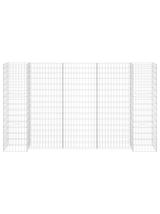 H-formas gabions, tērauda stieple, 260x40x150 cm