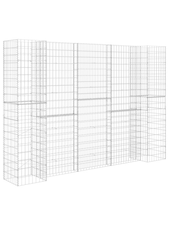 H-formas gabions, tērauda stieple, 260x40x180 cm