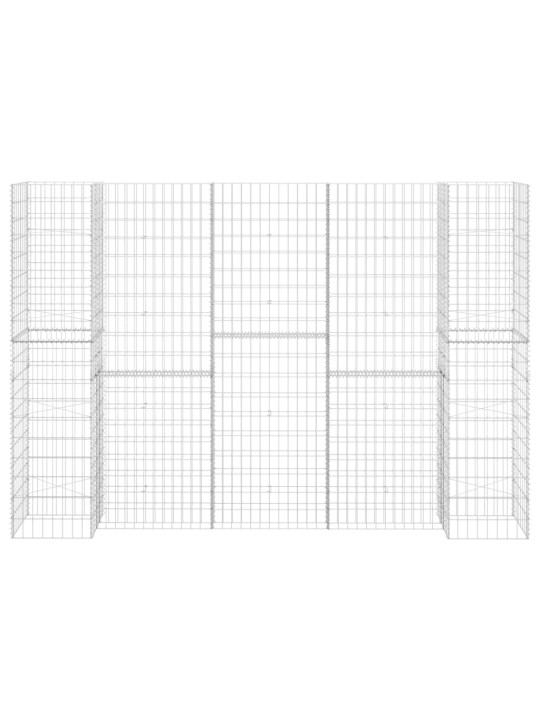 H-formas gabions, tērauda stieple, 260x40x180 cm