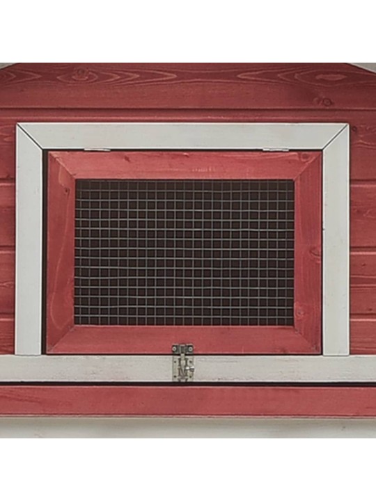Trušu būris, sarkans, 310x70x87 cm, priedes masīvkoks, egle