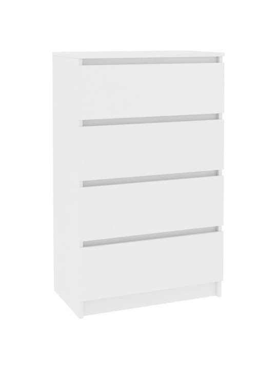 Kumode, balta, 60x35x98,5 cm, inženierijas koks