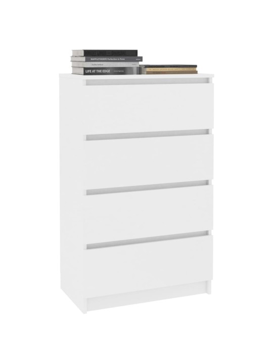 Kumode, balta, 60x35x98,5 cm, inženierijas koks