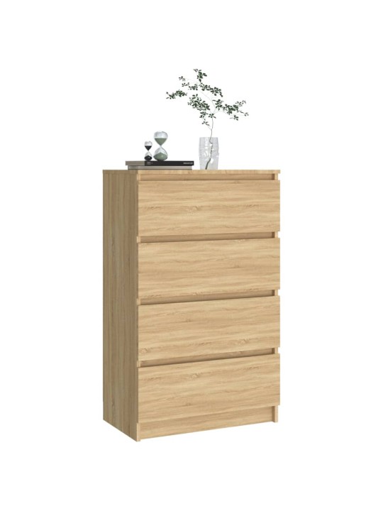 Kumode, ozolkoka krāsā, 60x35x98,5 cm, inženierijas koks