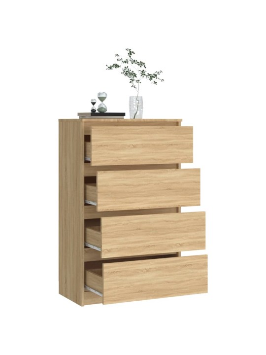 Kumode, ozolkoka krāsā, 60x35x98,5 cm, inženierijas koks