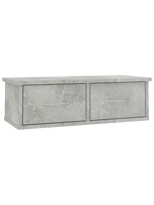 Sienas atvilktņu plaukts pelēks 60x26x18,5 cm inženierijas koks