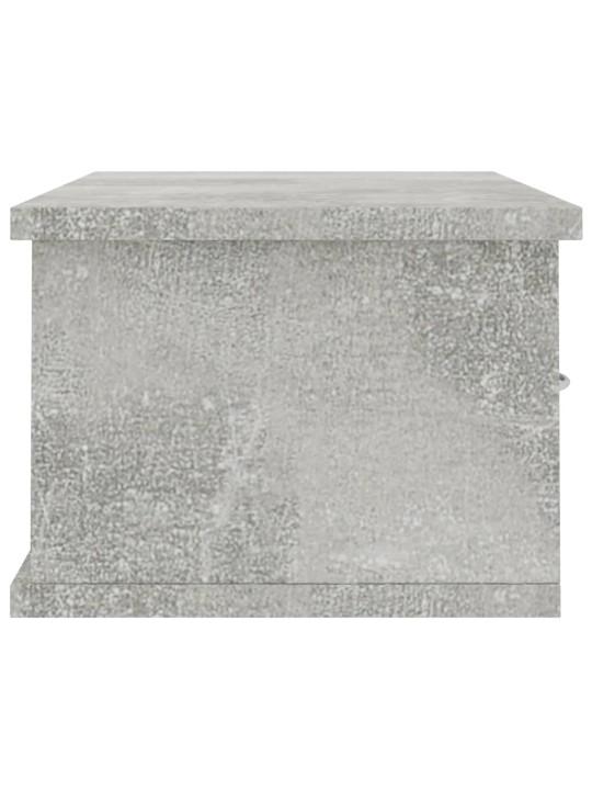 Sienas atvilktņu plaukts pelēks 60x26x18,5 cm inženierijas koks