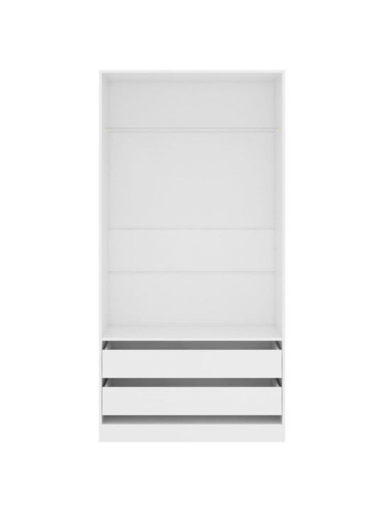 Skapis, balts, 100x50x200 cm, inženierijas koks