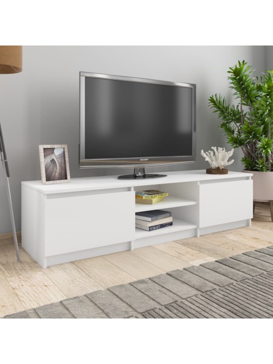 Tv skapītis, 140x40x35,5 cm, balts, inženierijas koks