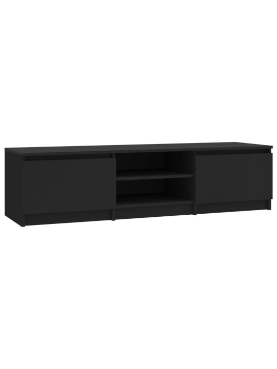 Tv skapītis, melns, 140x40x35,5 cm, inženierijas koks