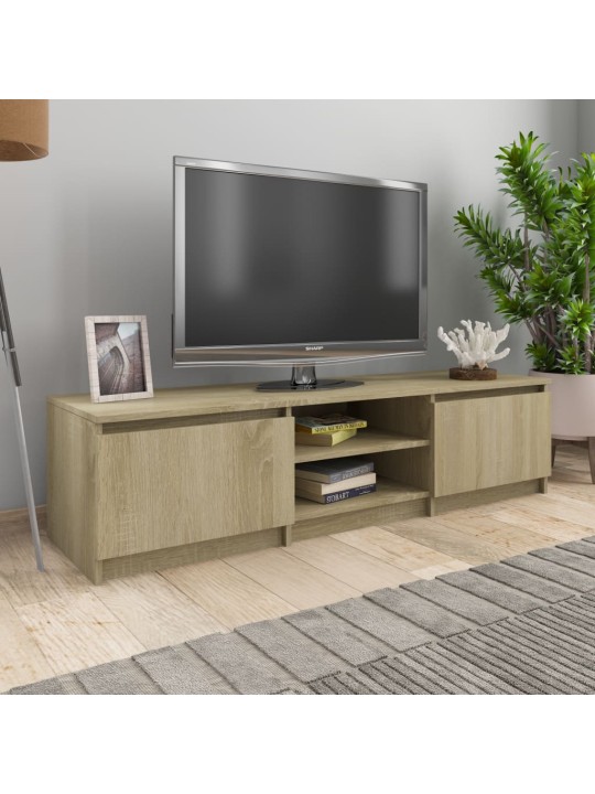 Tv skapītis, 140x40x35,5 cm, ozolkoka krāsā, inženierijas koks