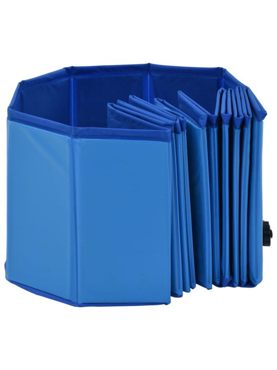 Suņu baseins, salokāms, zils, 120x30 cm, pvc