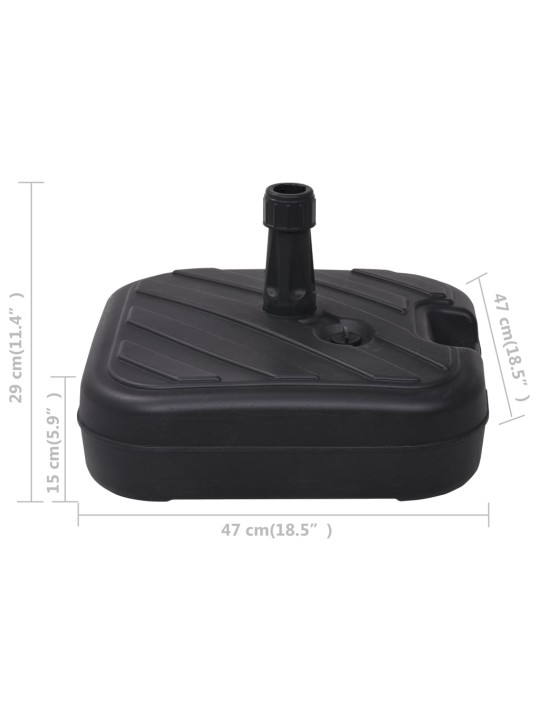Saulessarga pamatne, melna, 24 l, pildāma ar smiltīm/ūdeni