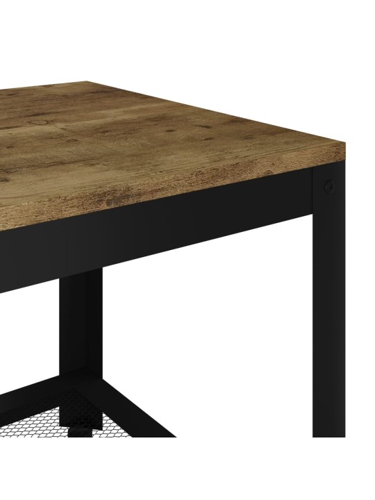 Kafijas galdiņš, 90x45x45 cm, mdf, dzelzs, tumši brūns, melns