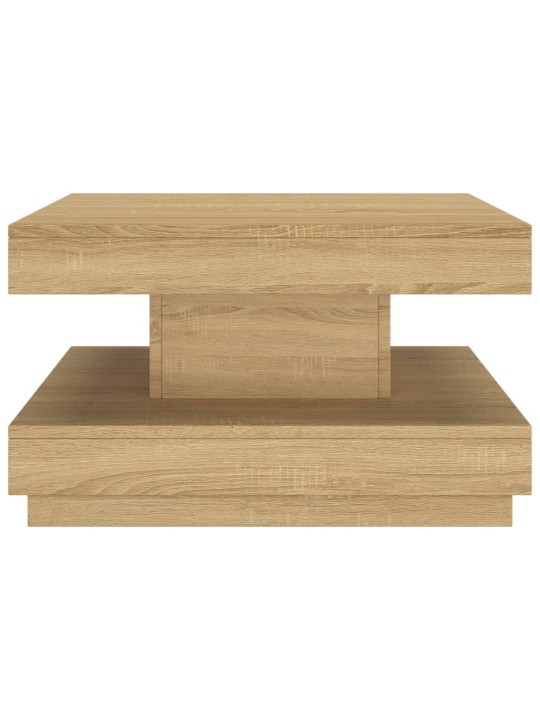 Kafijas galdiņš, 60x60x35 cm, mdf, gaiši brūns