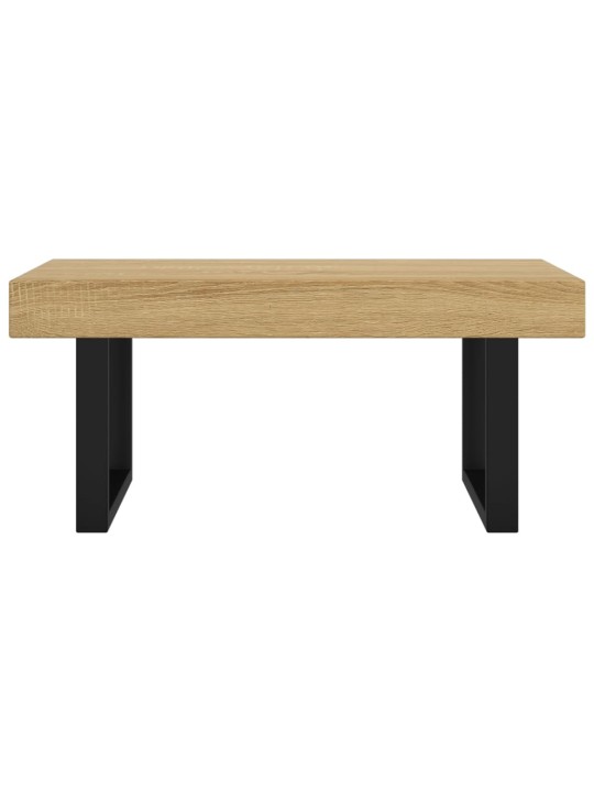 Kafijas galdiņš, 90x45x40 cm, mdf, dzelzs, gaiši brūns, melns