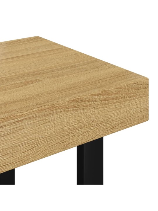 Kafijas galdiņš, 90x45x40 cm, mdf, dzelzs, gaiši brūns, melns