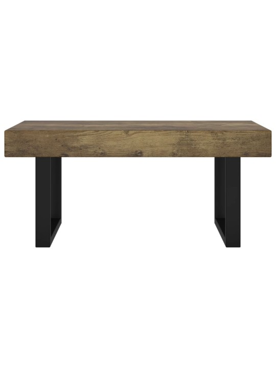 Kafijas galdiņš, 90x45x40 cm, mdf, dzelzs, tumši brūns, melns