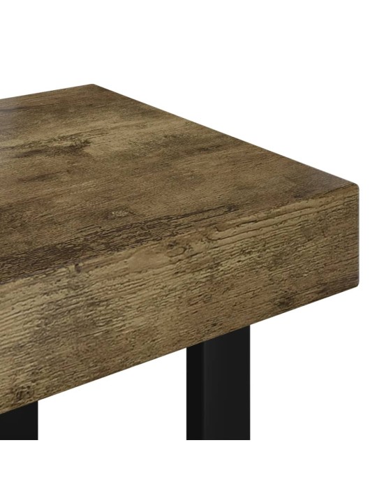 Kafijas galdiņš, 90x45x40 cm, mdf, dzelzs, tumši brūns, melns