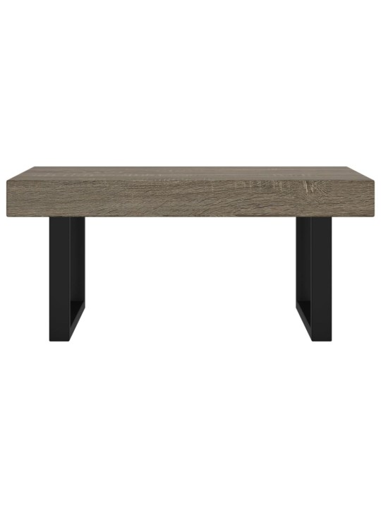 Kafijas galdiņš, melns un pelēks, 90x45x40 cm, mdf un dzelzs