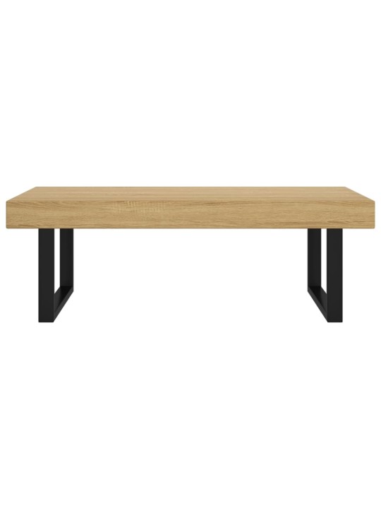 Kafijas galdiņš, 120x60x40 cm, mdf, dzelzs, gaiši brūns, melns