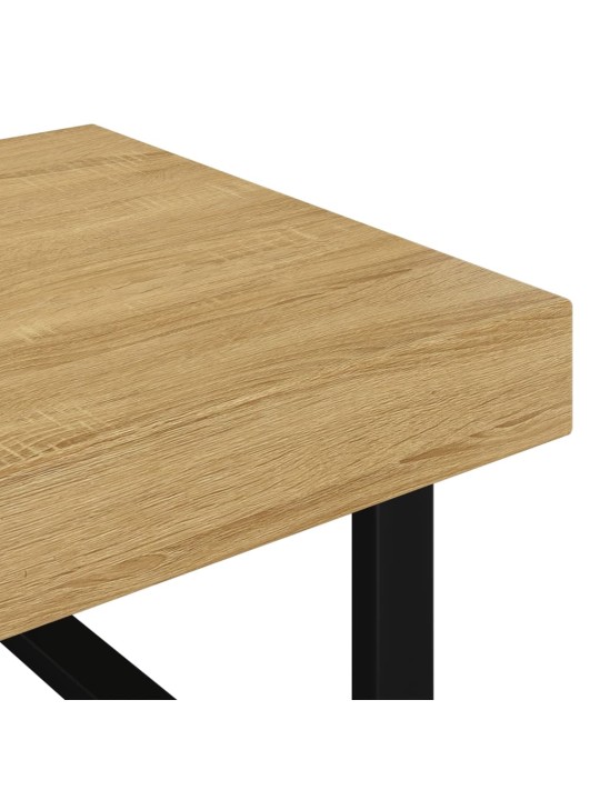 Kafijas galdiņš, 120x60x40 cm, mdf, dzelzs, gaiši brūns, melns