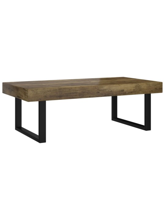 Kafijas galdiņš, 120x60x40 cm, mdf, dzelzs, tumši brūns, melns