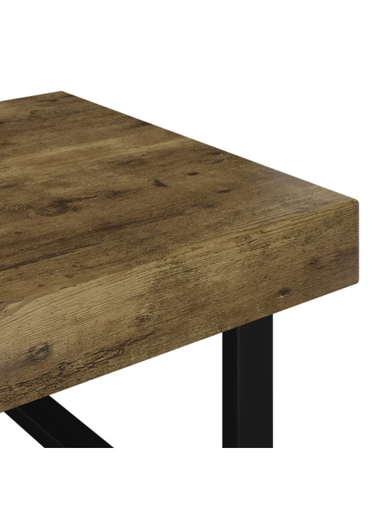 Kafijas galdiņš, 120x60x40 cm, mdf, dzelzs, tumši brūns, melns