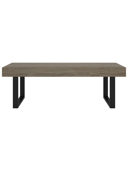 Kafijas galdiņš, melns un pelēks, 120x60x40 cm, mdf un dzelzs