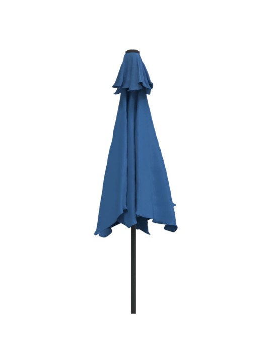 Dārza saulessargs ar metāla kātu, 300 cm, debeszils