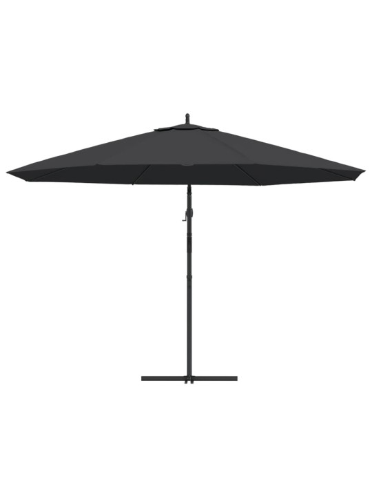 Saulessargs ar alumīnija kātu, 350 cm, melns