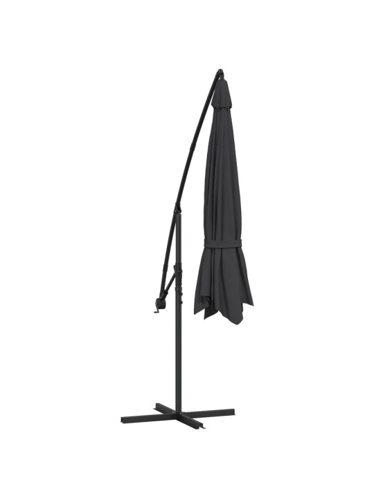 Saulessargs ar alumīnija kātu, 350 cm, melns