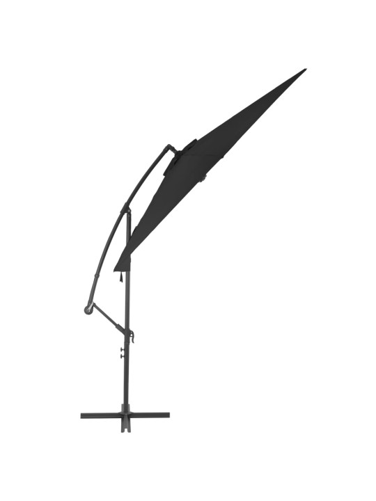 Saulessargs ar alumīnija kātu, 300 cm, melns