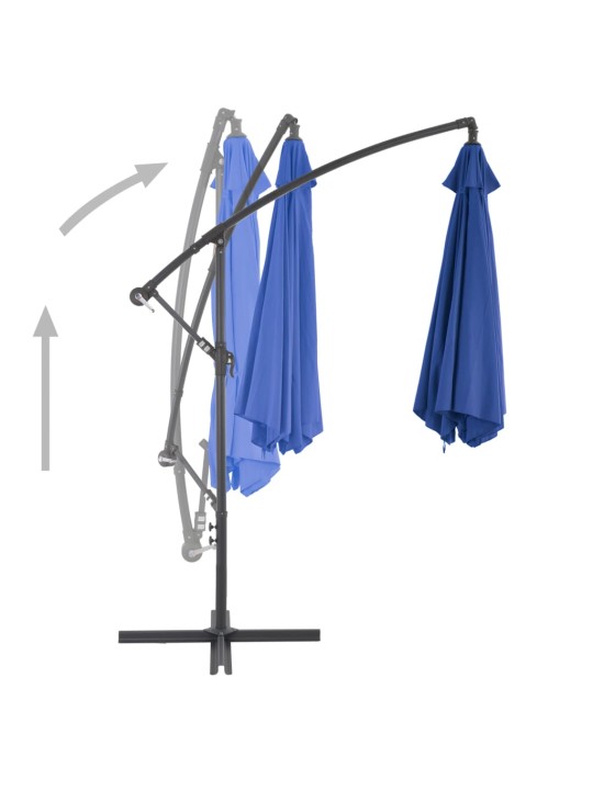 Saulessargs ar alumīnija kātu, 300 cm, zils