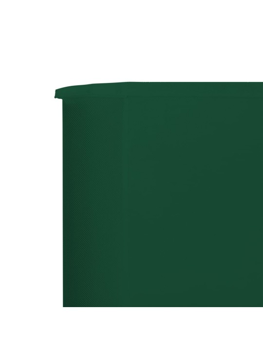 3 paneļu vēja aizsargsiets, zaļš, 400x80 cm, audums