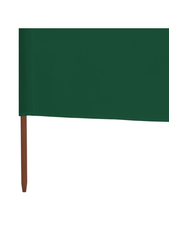 3 paneļu vēja aizsargsiets, zaļš, 400x80 cm, audums