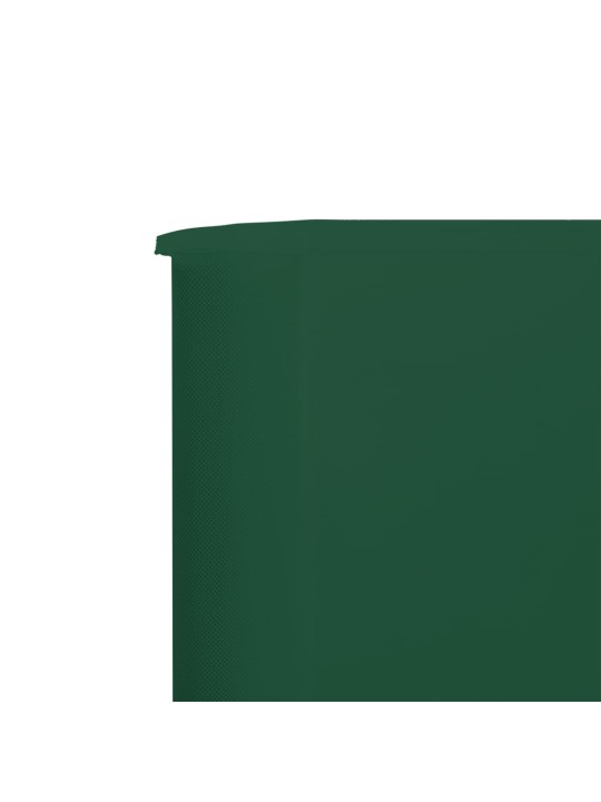 5 paneļu vēja aizsargsiets, zaļš, 600x160 cm, audums