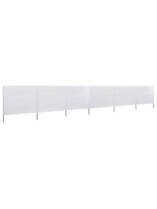 6 paneļu vēja aizsargsiets, smilšu balts, 800x120 cm, audums