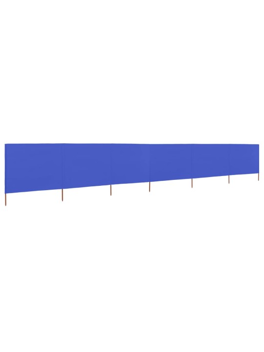 6 paneļu vēja aizsargsiets, debeszils, 800x120 cm, audums