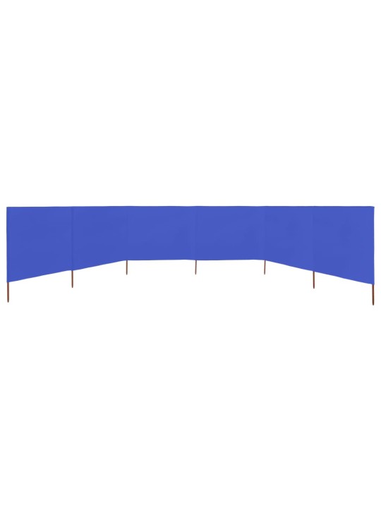 6 paneļu vēja aizsargsiets, debeszils, 800x120 cm, audums