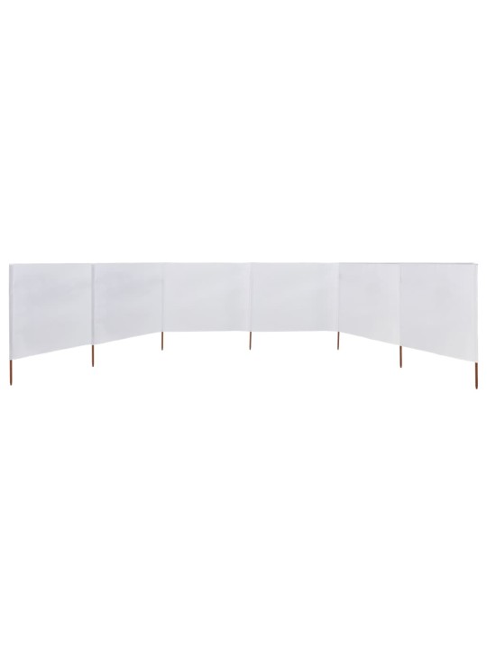 6 paneļu vēja aizsargsiets, smilšu balts, 800x160 cm, audums