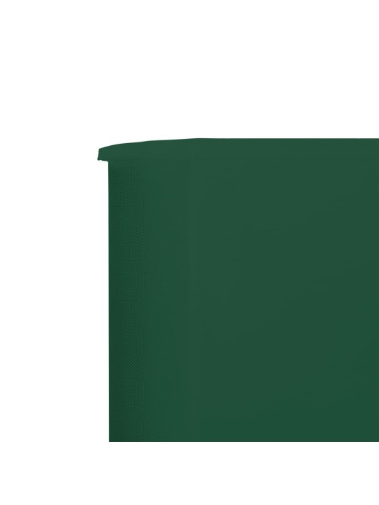 6 paneļu vēja aizsargsiets, zaļš, 800x160 cm, audums