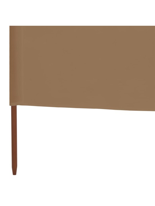 6 paneļu vēja aizsargsiets, pelēkbrūns, 800x160 cm, audums
