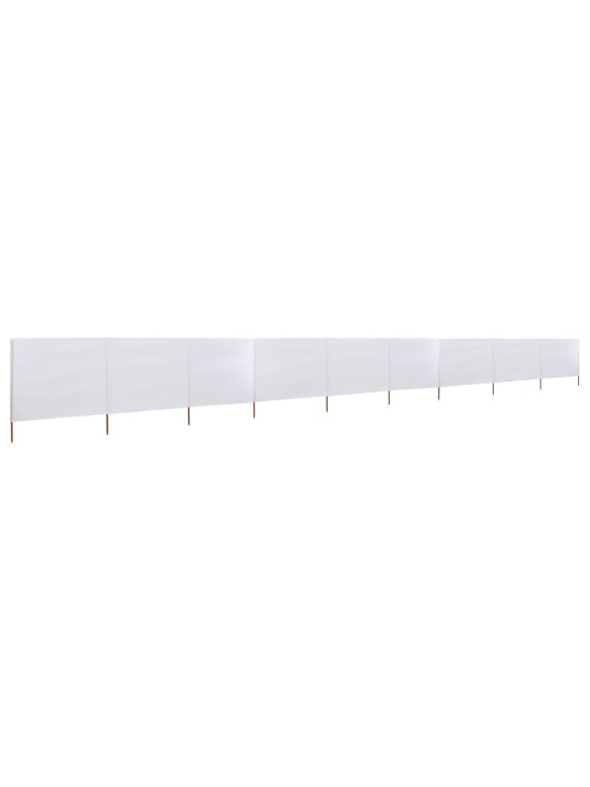 9 paneļu vēja aizsargsiets, smilšu balts, 1200x160 cm, audums